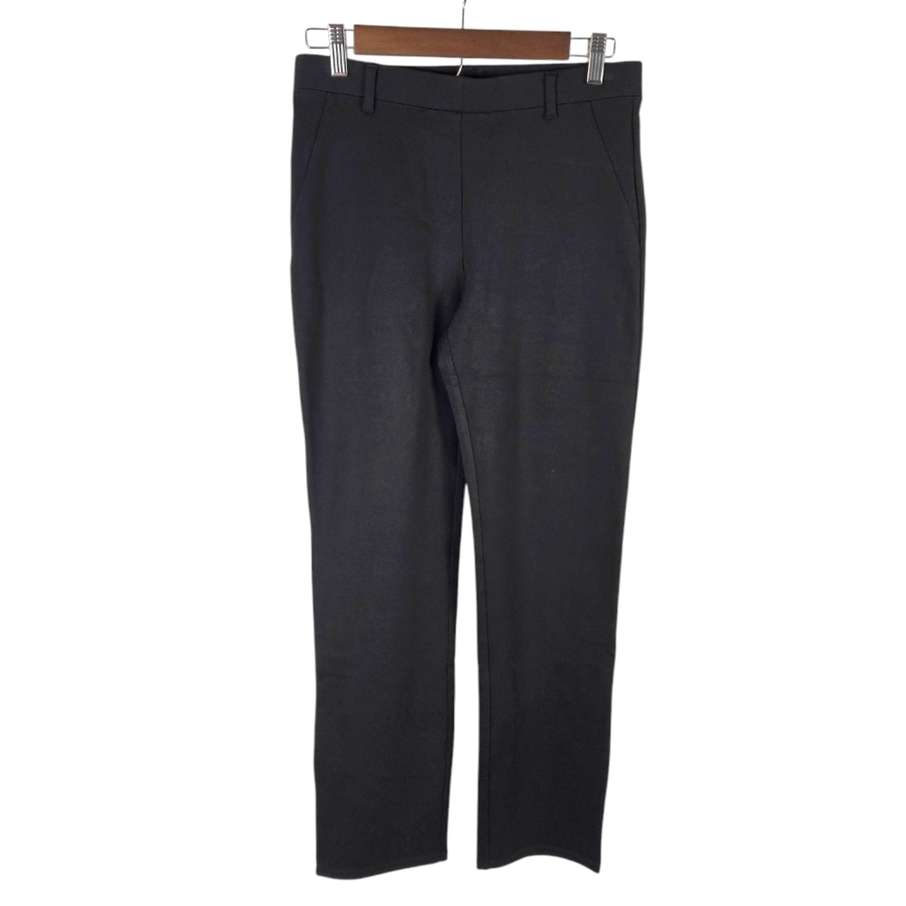 Quince Ultra Stretch Ponte Straight Leg Black Pants